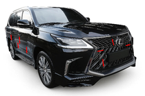Lexus LX570/450d 2008–2022 BlackEdition bodykit set (voor TRD 2016+) foto 1