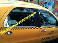 Fiat Albea 2002–2012 Buitenste raamlijstomlijsting RVS (set 4 stuks) foto 2