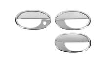Opel Combo 2002–2012 Deurgreepcovers met rand (3-deurs, RVS) foto 2