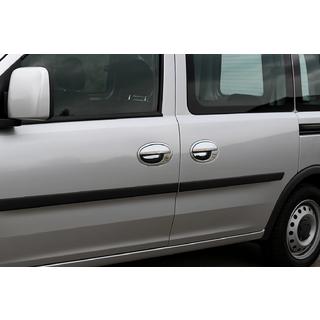Deurgreepcovers met rand (3-deurs, RVS) foto 1