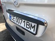 Mercedes Citan 2013–2021 Chromen sierlijst boven de kentekenplaat (RVS) foto 4
