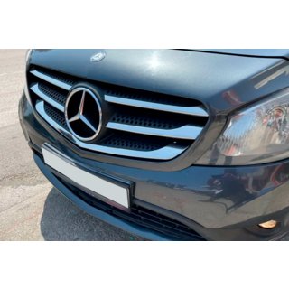 RVS sierlijsten voor grille (5 stuks) Mercedes Citan 2013–2021 foto 3