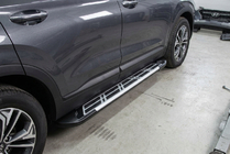 Hyundai Santa Fe 4 2018–2023 Sunrise side steps (2 stuks, aluminium) foto 1