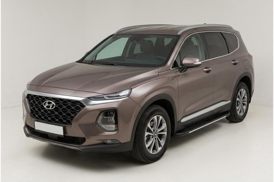 Hyundai Santa Fe 4 2018–2023 Side steps Bosphore Grey (set van 2, aluminium) Image