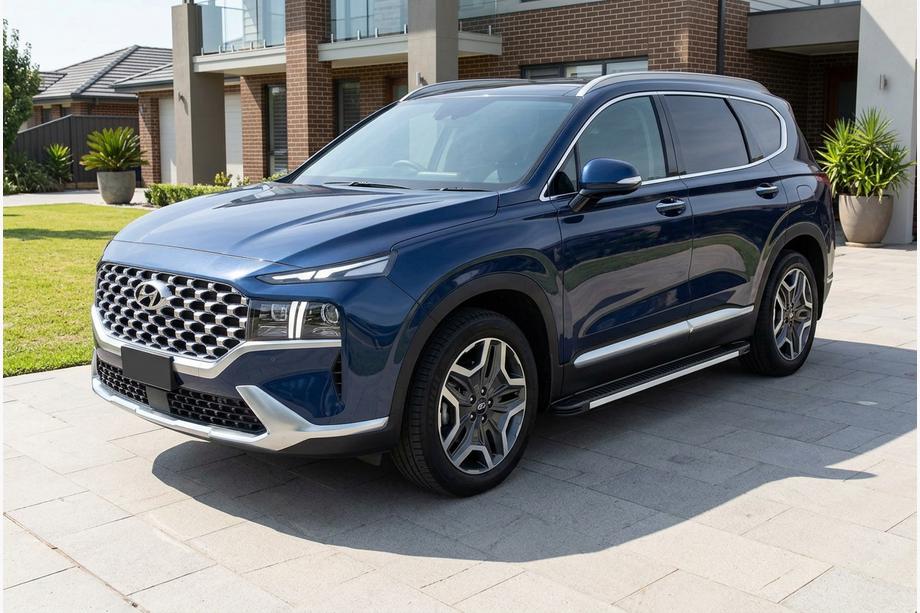 Hyundai Santa Fe 4 2018–2023 Side steps Maya V1 (2 stuks, aluminium) Image