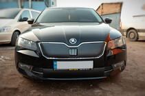 Skoda Superb 2015–2024 Winterafdekking voor grille (2015-2019, onder) Mat foto 2