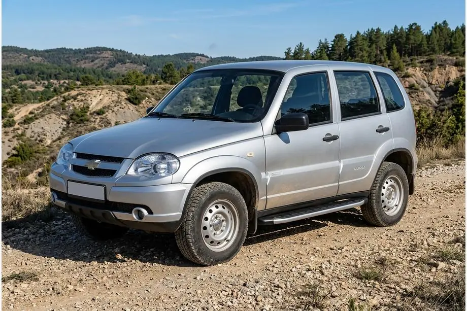 Chevrolet Niva 1998–2020 Fullmond side steps (2 stuks, aluminium) Image