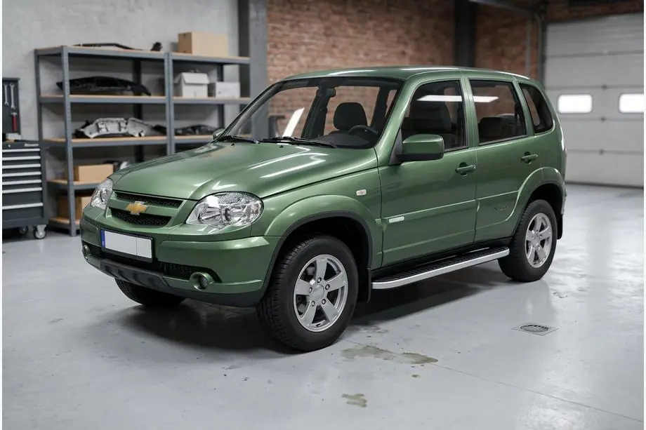 Chevrolet Niva 1998–2020 Side steps Tayga Grey (set van 2, aluminium) Image