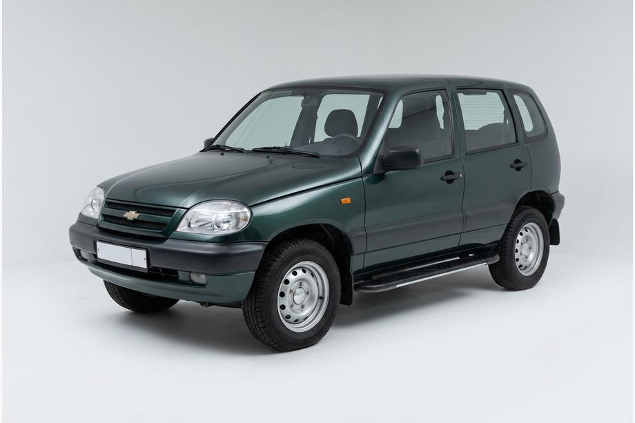 Chevrolet Niva 1998–2020 Side steps Bosphore Grey (set van 2, aluminium) Image