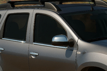 Dacia Duster 2008–2018 RVS chroom spiegelkappen variant 1 (set van 2) foto 1