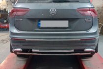 Volkswagen Tiguan 2016–2023 Achterbeschermbeugel AK001-2 (RVS) foto 2