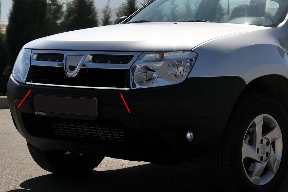 Dacia Duster 2008–2018 Sierstrip voor radiateurgrille 2008-2014 (RVS) Image
