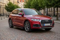 Audi Q5 2017–2025 Side steps Maya Red (2 stuks, aluminium) foto 1