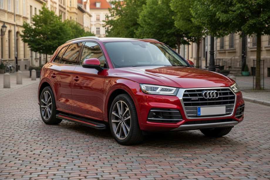 Audi Q5 2017–2025 Side steps Maya Red (2 stuks, aluminium) Image