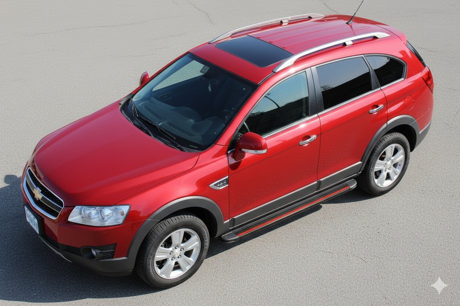 Chevrolet Captiva 2006–2019 Side steps Maya Red (2 stuks, aluminium) 2006-2015 Image