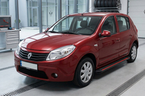 Dacia Sandero 2007–2013 Side steps Maya Red (2 stuks, aluminium) foto 1