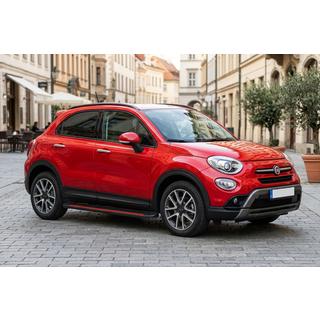 Side steps Maya Red (2 stuks, aluminium) Fiat 500X 2014–2024 foto 1