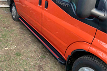 Ford Transit 2000–2014 Side steps Maya Red (2 stuks, aluminium) L3/L4 (lang) foto 2