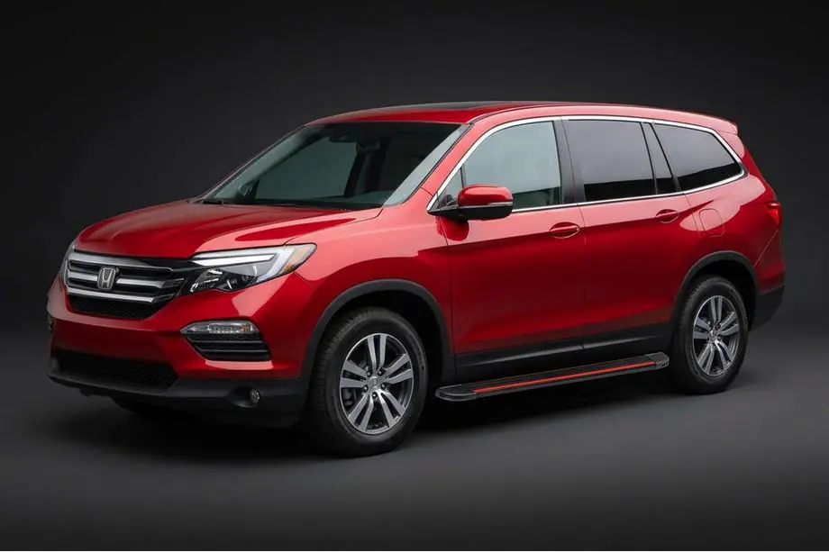 Honda Pilot 2015–2022 Side steps Maya Red (2 stuks, aluminium) Image
