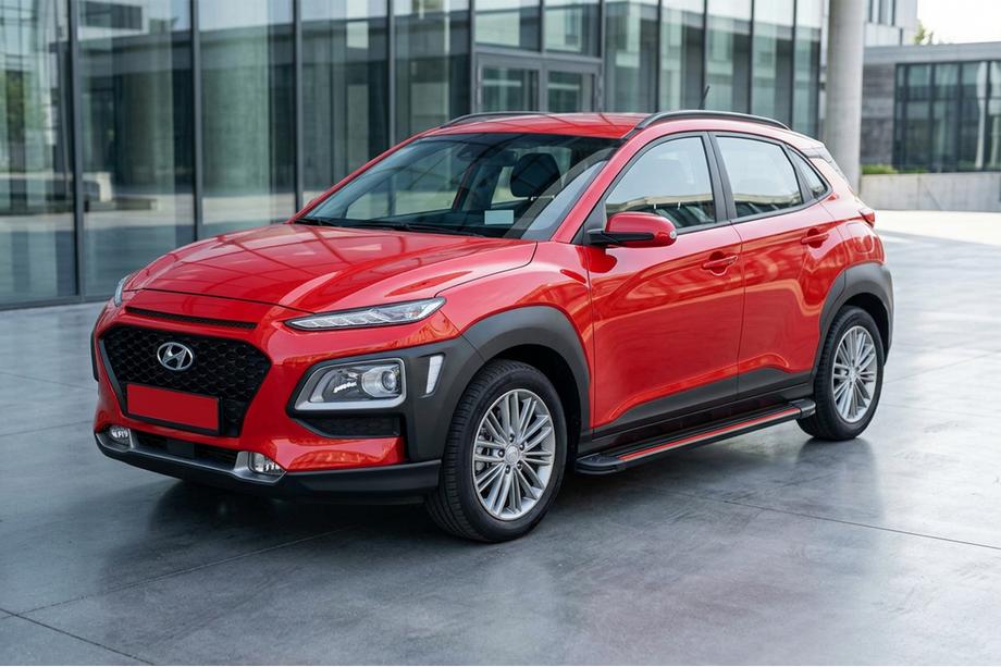 Hyundai Kona 2017–2023 Side steps Maya Red (2 stuks, aluminium) Image