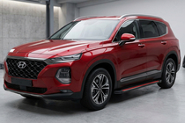 Hyundai Santa Fe 4 2018–2023 Side steps Maya Red (2 stuks, aluminium) foto 1