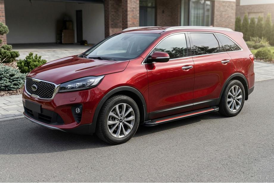 Kia Sorento III UM 2014–2020 Side steps Maya Red (2 stuks, aluminium) Image