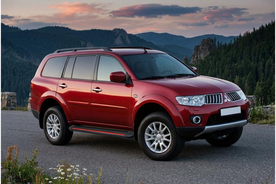 Mitsubishi Pajero Sport 2008–2015 Side steps Maya Red (2 stuks, aluminium) Image