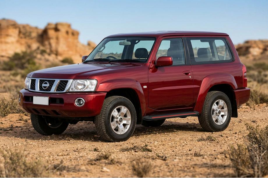 Nissan Patrol Y61 1997–2011 Side steps Maya Red (2 stuks, aluminium) Image