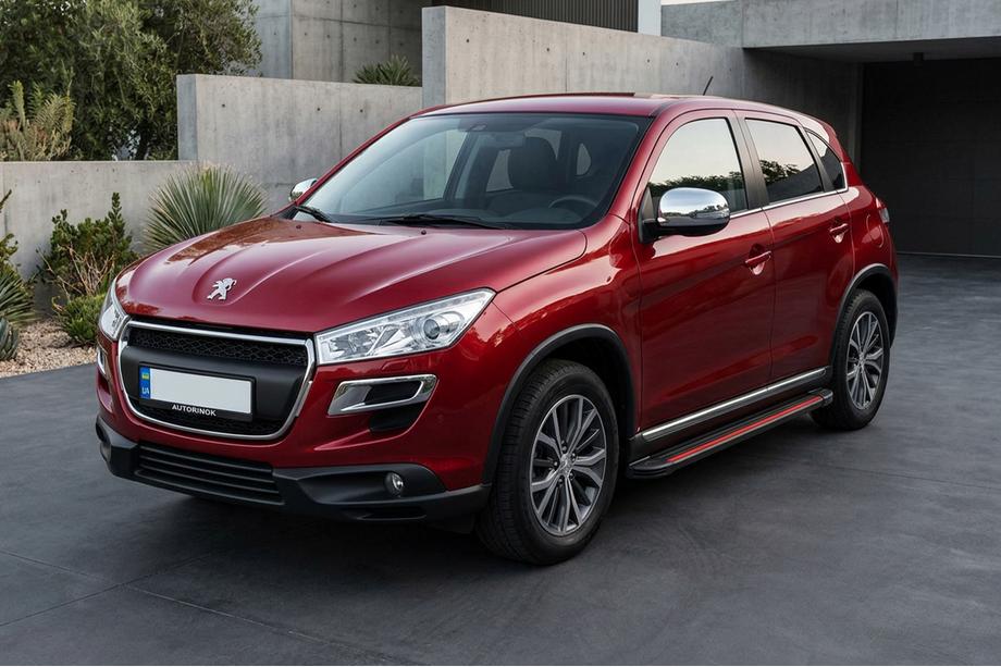 Peugeot 4008 2012–2017 Side steps Maya Red (2 stuks, aluminium) Image