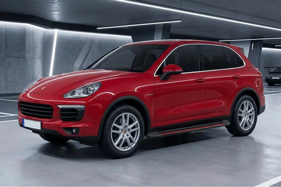Porsche Cayenne 2010–2017 Side steps Maya Red (2 stuks, aluminium) Image