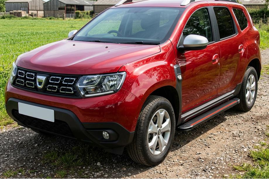 Renault Duster 2018–2024 Side steps Maya Red (2 stuks, aluminium) Image
