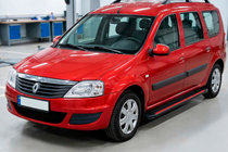 Renault Logan MCV 2005–2013 Side steps Maya Red (2 stuks, aluminium) foto 1