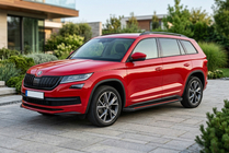 Skoda Kodiaq 2016–2023 Side steps Maya Red (2 stuks, aluminium) foto 1