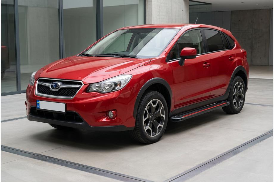 Subaru XV 2011–2017 Side steps Maya Red (2 stuks, aluminium) Image