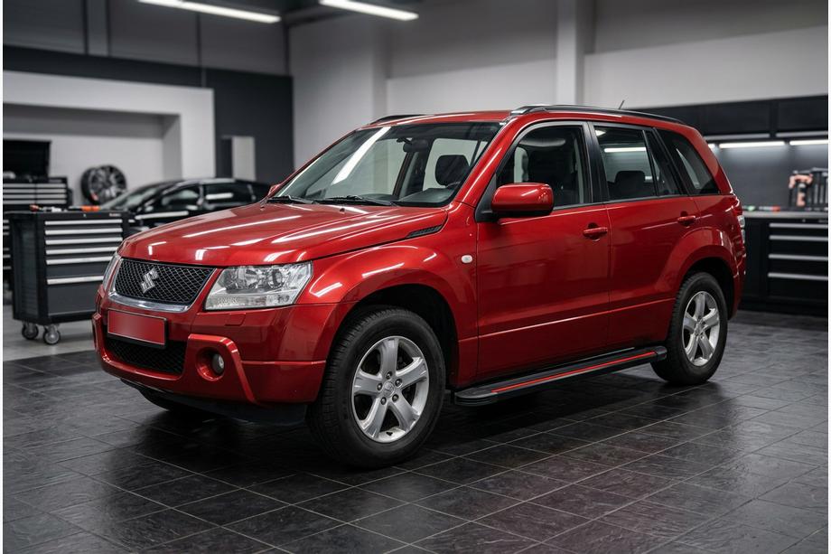 Suzuki Grand Vitara 2005–2017 Side steps Maya Red (2 stuks, aluminium) Image