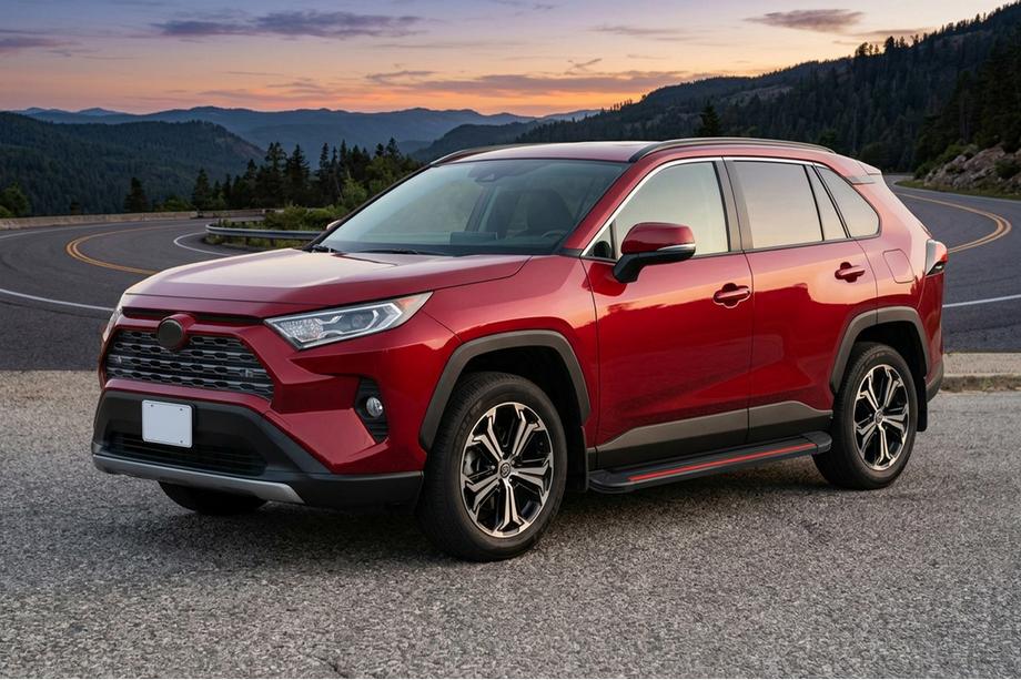 Toyota Rav 4 2019–2025 Side steps Maya Red (2 stuks, aluminium) Foto 1