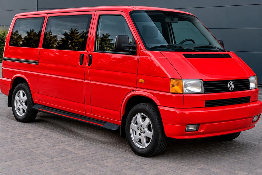 Volkswagen T4 Transporter 1990–2003 Side steps Maya Red (2 stuks, aluminium) Lange wielbasis Image