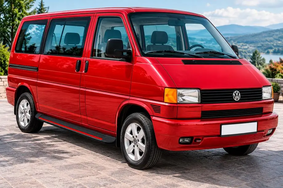 Volkswagen T4 Caravelle/Multivan 1990–2003 Side steps Maya Red (2 stuks, aluminium) Image