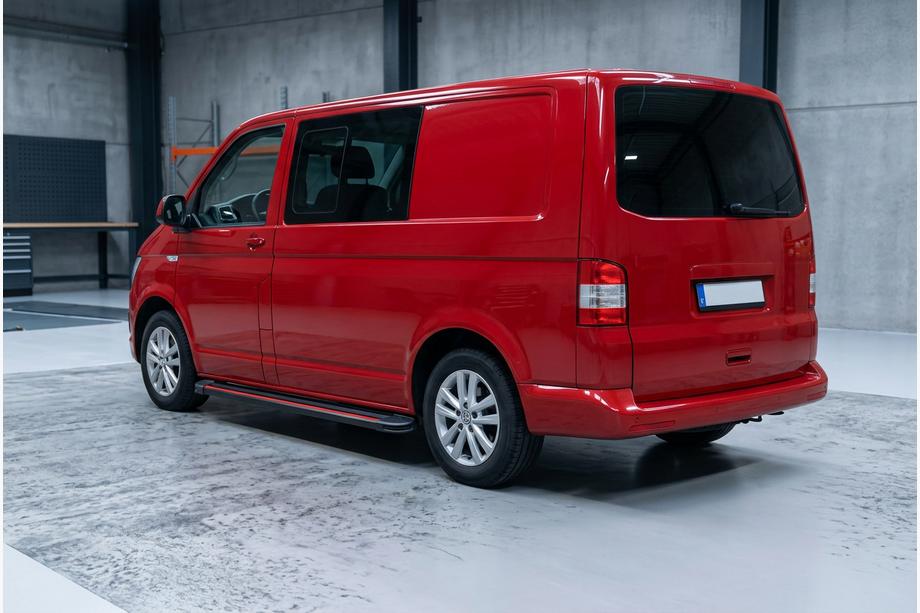 Volkswagen T6 2015–2024 Side steps Maya Red (2 stuks, aluminium) Lange wielbasis Image