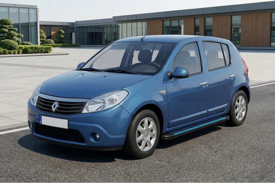Dacia Sandero 2007–2013 Maya Blue sidesteps (2 stuks, aluminium) Image