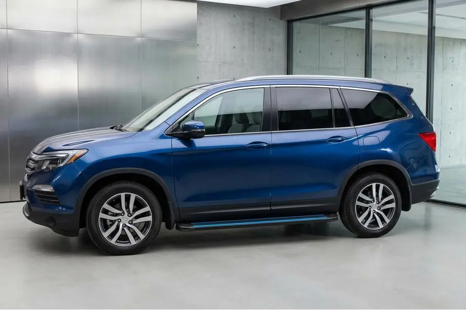 Honda Pilot 2015–2022 Maya Blue sidesteps (2 stuks, aluminium) Image