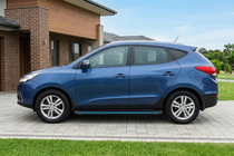 Hyundai IX-35 2010–2015 Maya Blue sidesteps (2 stuks, aluminium) foto 1