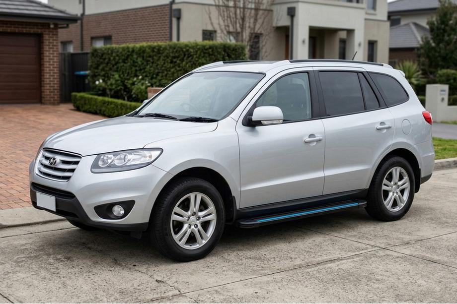 Hyundai Santa Fe 2 2006–2012 Zijtreden Maya Blue-Black (2 st., aluminium) Image