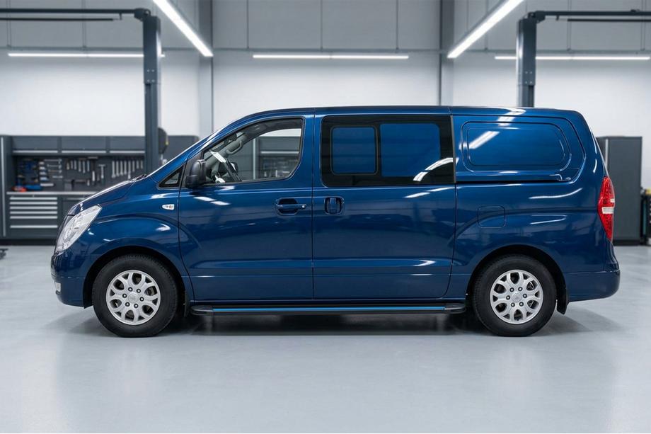Hyundai H300, H1, Starex 2008–2020 Maya Blue sidesteps (2 stuks, aluminium) Image