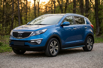Kia Sportage 2010–2015 Zijtreden Maya Blue-Black (2 st., aluminium) foto 1