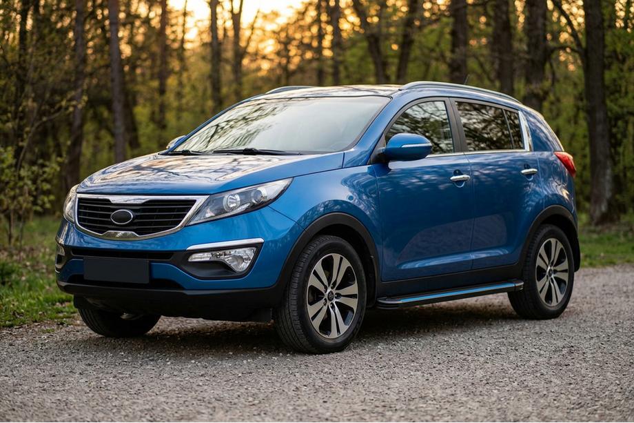 Kia Sportage 2010–2015 Zijtreden Maya Blue-Black (2 st., aluminium) Image