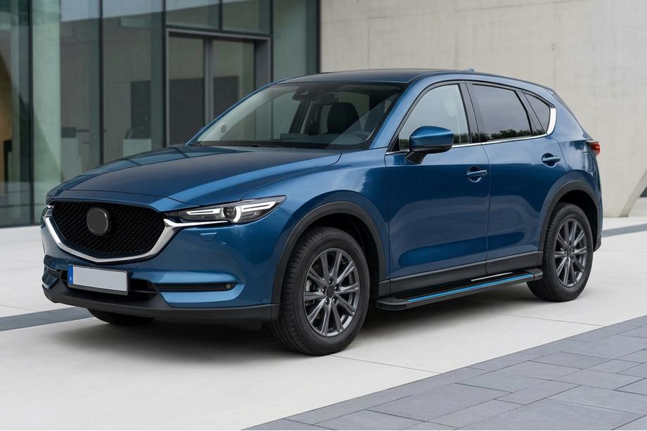 Mazda CX-5 2017–2025 Maya Blue sidesteps (2 stuks, aluminium) Image