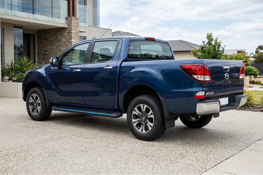 Mazda BT-50 2012– Maya Blue sidesteps (2 stuks, aluminium) Image