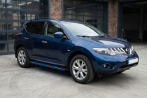 Nissan Murano 2008–2014 Maya Blue sidesteps (2 stuks, aluminium) foto 1