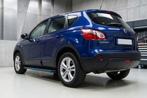 Nissan Qashqai 2007–2010 Zijtreden Maya Blue-Black (2 st., aluminium) foto 1